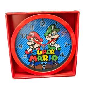 Super Mario Bros. Mario & Luigi Side by Side 10" Quartz Analog Wall Clock Gamer